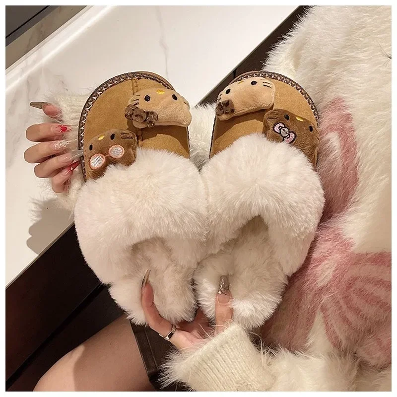 Fluffy Hello Kitty Slippers